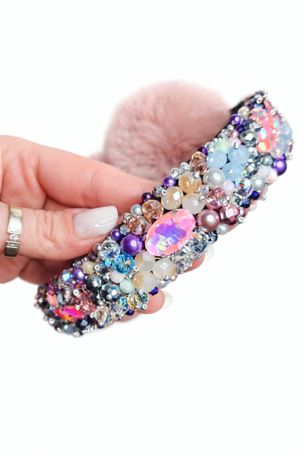 Handmade Earmuffs with Crystal & Bead Details